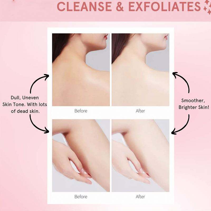FOSRAGON 100% Natural Organic Whitening Brightening Rose Lychee Skin Exfoliating Sugar Body Scrub